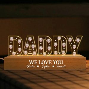 Lamps |   Personalized Acrylic Letter Lamp Customized Photo Warm Gift For Father’s Day Home & Living Lamps