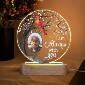 Lamps |   Personalized Acrylic Plaque Photo Lamps I’M Always With You Cardinal Design Memorial Gift For Family Home & Living Lamps