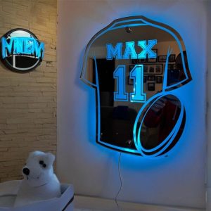 Lamps |   Personalized Cool Led Mirror Lights For Rugby Lovers Home & Living Lamps