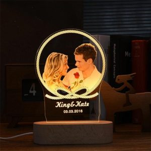 Lamps |   Personalized Couple Photo 3D Led Night Light Home & Living Lamps