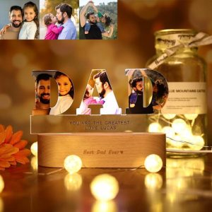 Lamps |   Personalized Dad Photo Acrylic Lamp For Love Home & Living Lamps