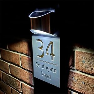 Lamps |   Personalized Door Number Solar Lamp With Custom Text Perfect Gift For Family Home & Living Lamps