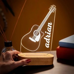 Lamps |   Personalized Guitar Modeling Custom Name Led Light Home & Living Lamps