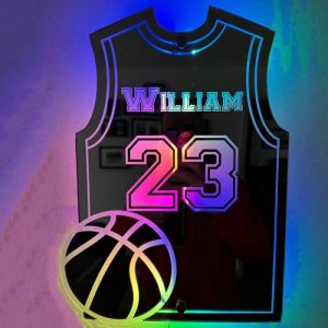 Lamps |   Personalized Led Cool Mirror Lights For Basketball Lovers Home & Living Lamps