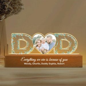 Lamps |   Personalized Led Letter Light Custom Photo Warming Father’s Day Gift Home & Living Lamps