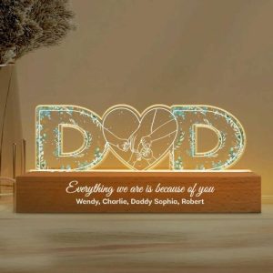 Lamps |   Personalized Led Letter Light With Holding Hands Pattern Father’s Day Gift Home & Living Lamps