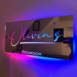 Lamps |   Personalized Led Light-Emitting Mirror Night Light Remote Control 12-Color Home Decoration Home & Living Lamps