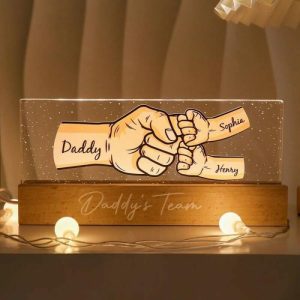 Lamps |   Personalized Led Light With Fist Pattern As A Cool Father’s Day Gift Home & Living Lamps