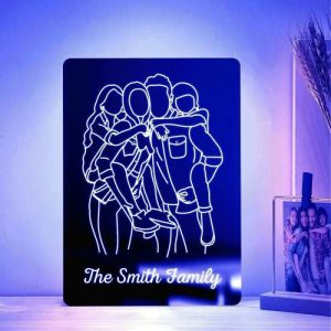 Lamps |   Personalized Led Mirror Light Customized Family Photo Warm Gift Home & Living Lamps