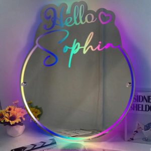 Lamps |   Personalized Led Mirror Light Customized Name Cool Gift For Kids Home & Living Lamps