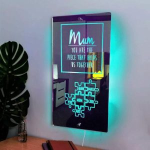 Lamps |   Personalized Led Mirror Light Customized Name Puzzle Mother’s Day Gift Home & Living Lamps