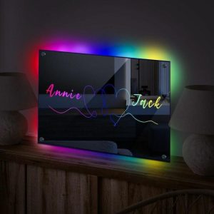 Lamps |   Personalized Led Mirror Light Customized Name Sweet Gift For Couples Home & Living Lamps