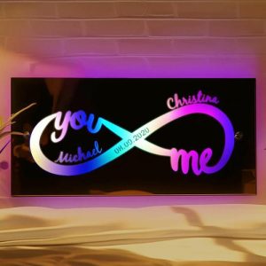 Lamps |   Personalized Led Mirror Light Customized With Couple’s Name Cool Gift For Valentine’s Day Home & Living Lamps