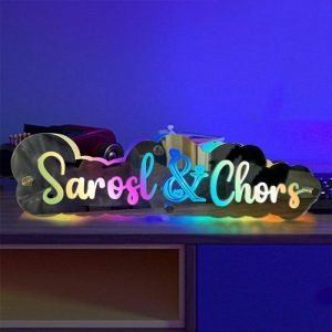 Lamps |   Personalized Led Mirror Lights With Customized Names And Cool Gifts For Couples Home & Living Lamps