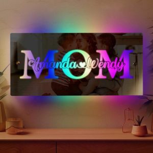 Lamps |   Personalized Led Mom Mirror Lamp Mother’s Day Gift Home & Living Lamps