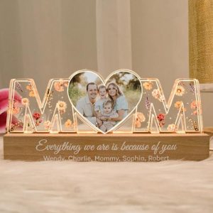 Lamps |   Personalized Letter Lamp Custom Photo Mother’s Day Gift Home & Living Lamps