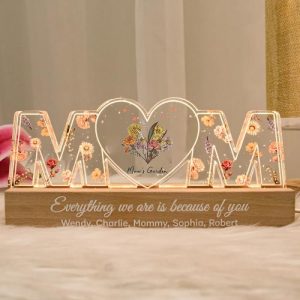 Lamps |   Personalized Letter Lamp Customized Birthday Flowers Warm Mother’s Day Gift Home & Living Lamps