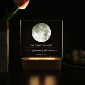 Lamps |   Personalized Moon Phase Picture Night Light Simple Style Creative Present For Couples Home & Living Lamps