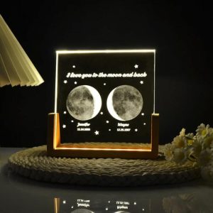 Lamps |   Personalized Moon Phase Picture Night Light Wonderful Present For Best Family Home & Living Lamps