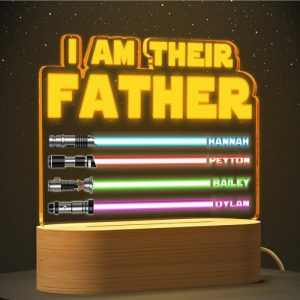 Lamps |   Personalized Name Acrylic Led Light With Lightsabers Pattern Simple Present For Great Father Home & Living blue