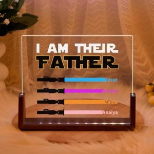 Lamps |   Personalized Name Acrylic Led Light With Lightsabers Pattern Wonderful Gift For Great Dad Home & Living blue