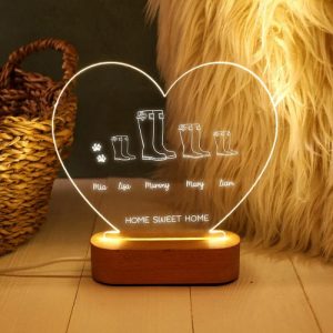 Lamps |   Personalized Name Night Light Simple And Cute Present For Family Home & Living Lamps