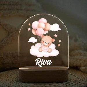 Lamps |   Personalized Name Night Light With Cute Bear Pattern Warm Gift For Kids Home & Living Lamps