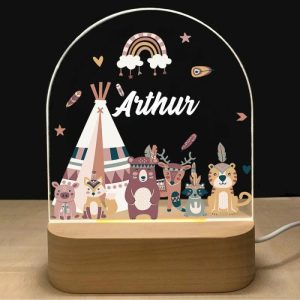 Lamps |   Personalized Name Night Light With Rainbow Pattern Amazing Present For Children Home & Living Lamps