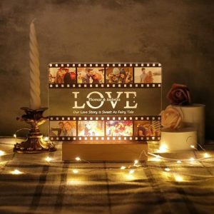 Lamps |   Personalized Photo Acrylic Night Light – For Love Home & Living Lamps