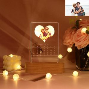 Lamps |   Personalized Photo Calendar Acrylic Night Light Home & Living Lamps