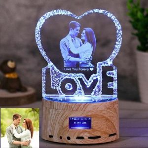 Lamps |   Personalized Photo Crystal Lamp Bluetooth Speaker – Love Home & Living Lamps