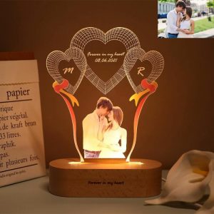 Lamps |   Personalized Photo Engraving Led Night Light Couple Gift Home & Living Lamps