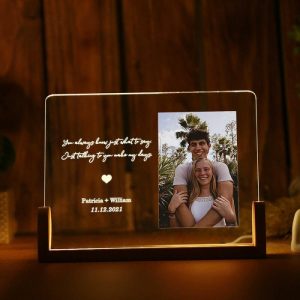 Lamps |   Personalized Picture Acrylic Lamp Romantic Gift For Couples "You Always Know" Home & Living Lamps