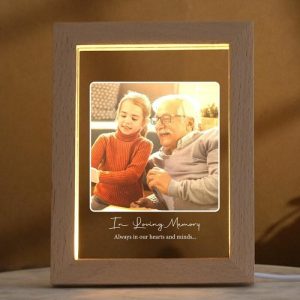 Lamps |   Personalized Picture Acrylic Lamp Square Shaped Best Gift For Great Person "In Loving Memory" Home & Living Lamps