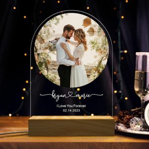 Lamps |   Personalized Picture Acrylic Lamp With Custom Name Beautiful Present For Couples Home & Living Lamps