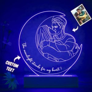 Lamps |   Personalized Picture Acrylic Lamp With Moon Pattern Romantic Gift For Couples Home & Living Lamps