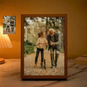 Lamps |   Personalized Picture Frame Lamp Special Gift For Grandpa Home & Living Lamps