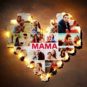 Lamps |   Personalized Picture Lamp Heart Shaped Interesting Present For Mother’s Day Home & Living Lamps