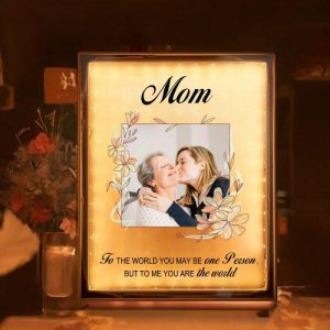 Lamps |   Personalized Picture Mirror Lamp Best Mother’s Day Gift "To Me You Are The World" Home & Living Lamps