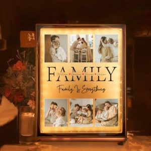 Lamps |   Personalized Picture Mirror Lamp With Custom Name Warm Present For Family Home & Living Lamps