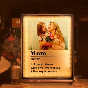 Lamps |   Personalized Picture Mirror Lamp With Custom Text Warm Present For Family Home & Living Lamps