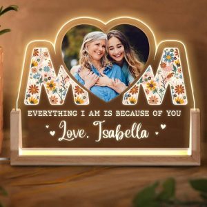 Lamps |   Personalized Picture Night Light Beautiful Present For Mom Home & Living Lamps