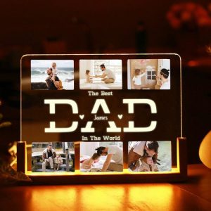 Lamps |   Personalized Picture Night Light Creative Present For Father "Best Dad In The World" Home & Living Lamps