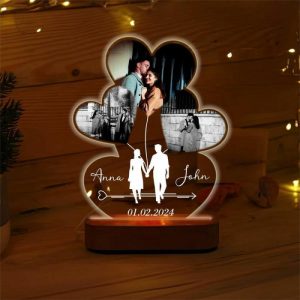 Lamps |   Personalized Picture Night Light Heart Shaped Unique Design Style Best Present For Couples Home & Living Lamps