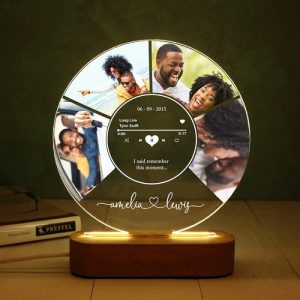 Lamps |   Personalized Picture Night Light Round Shaped Style Gift For Your Love Home & Living Lamps