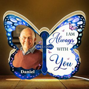 Lamps |   Personalized Picture Night Light With Butterflies Pattern Creative Present For Family Home & Living Lamps