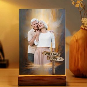 Lamps |   Personalized Picture Night Light With Custom Name Street Sign Special Gift For Family Home & Living Lamps