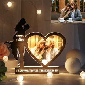 Lamps |   Personalized Picture Night Light With Heart Shaped Design Exquisite Present For Couples Home & Living Lamps