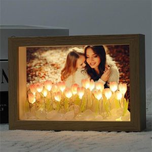 Lamps |   Personalized Picture Night Light With Tulips Creative Gift For Family Home & Living Lamps