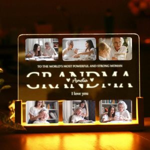 Lamps |   Personalized Picture Night Light Wonderful Present For Grandma "Strong Woman" Home & Living Lamps